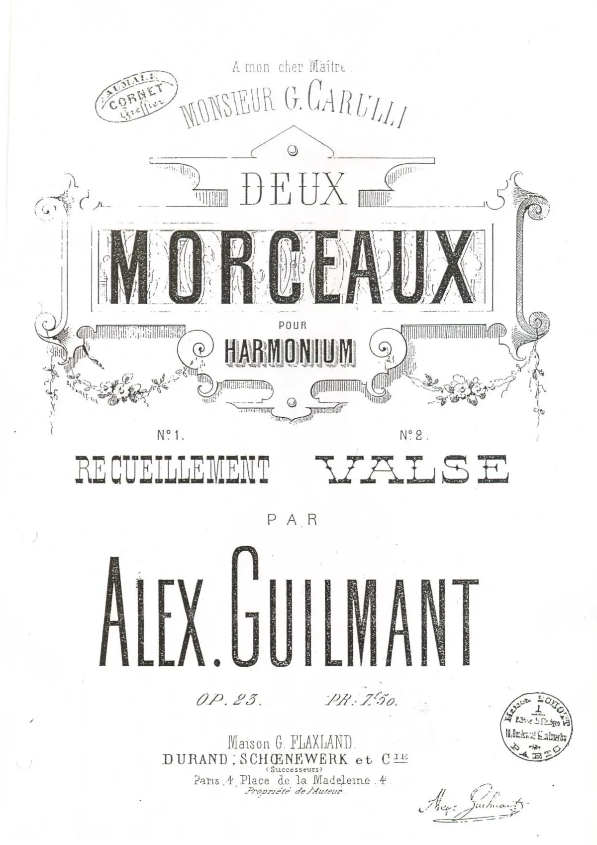 2 Morceaux pour harmonium - Page 1