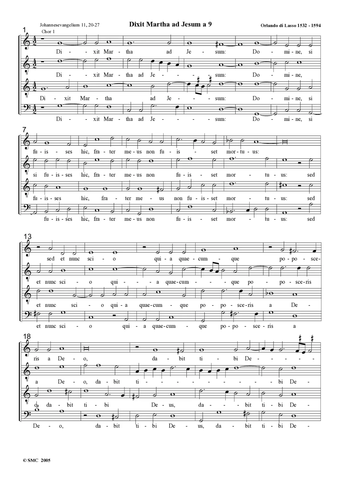 Dixit Martha ad Jesum - Page 1