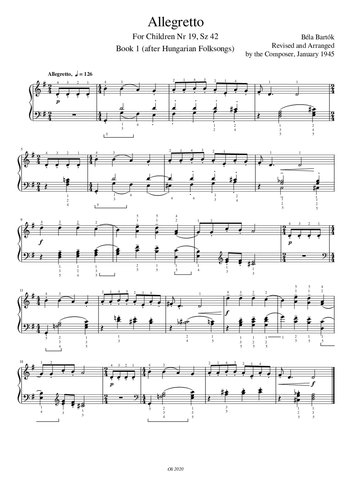 For Children Sz.42 - Page 1