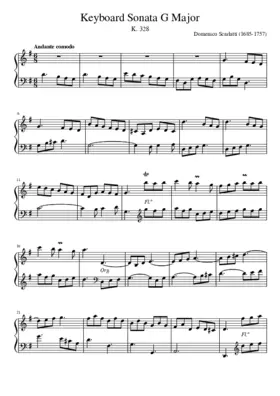 Keyboard Sonata in G Major K. 328