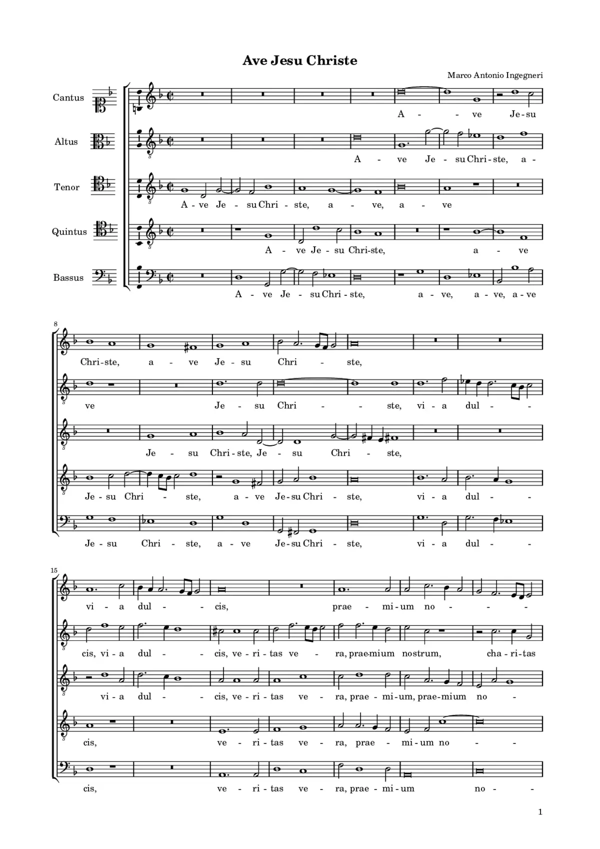 Ave Jesu Christe - Page 1