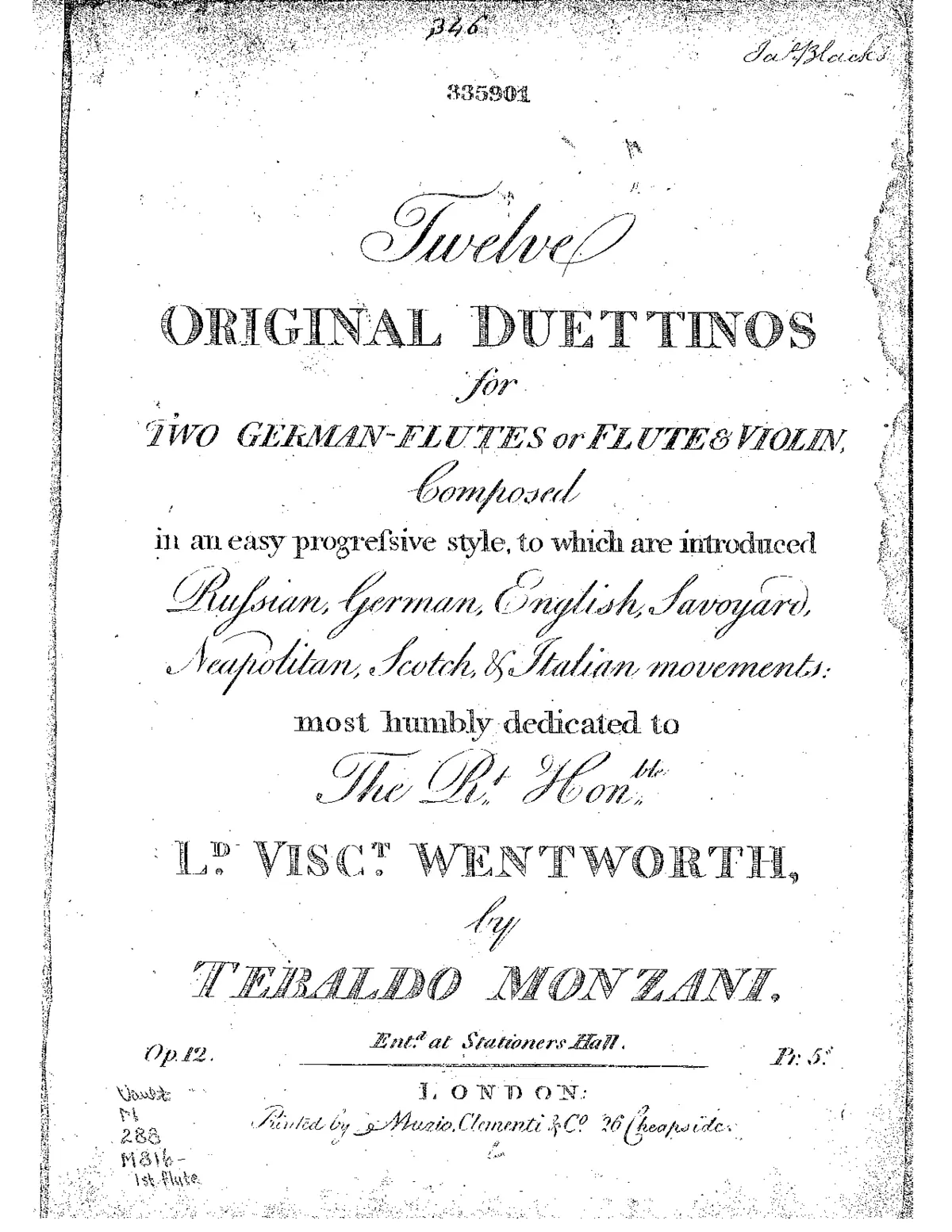 12 Duettinos, Op.12 - Page 1