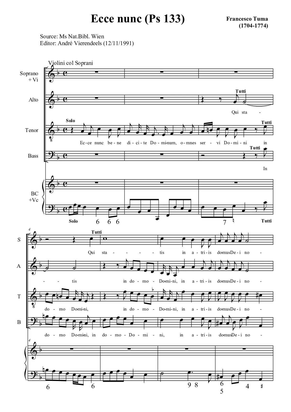 Ecce nunc benedicite - Page 1