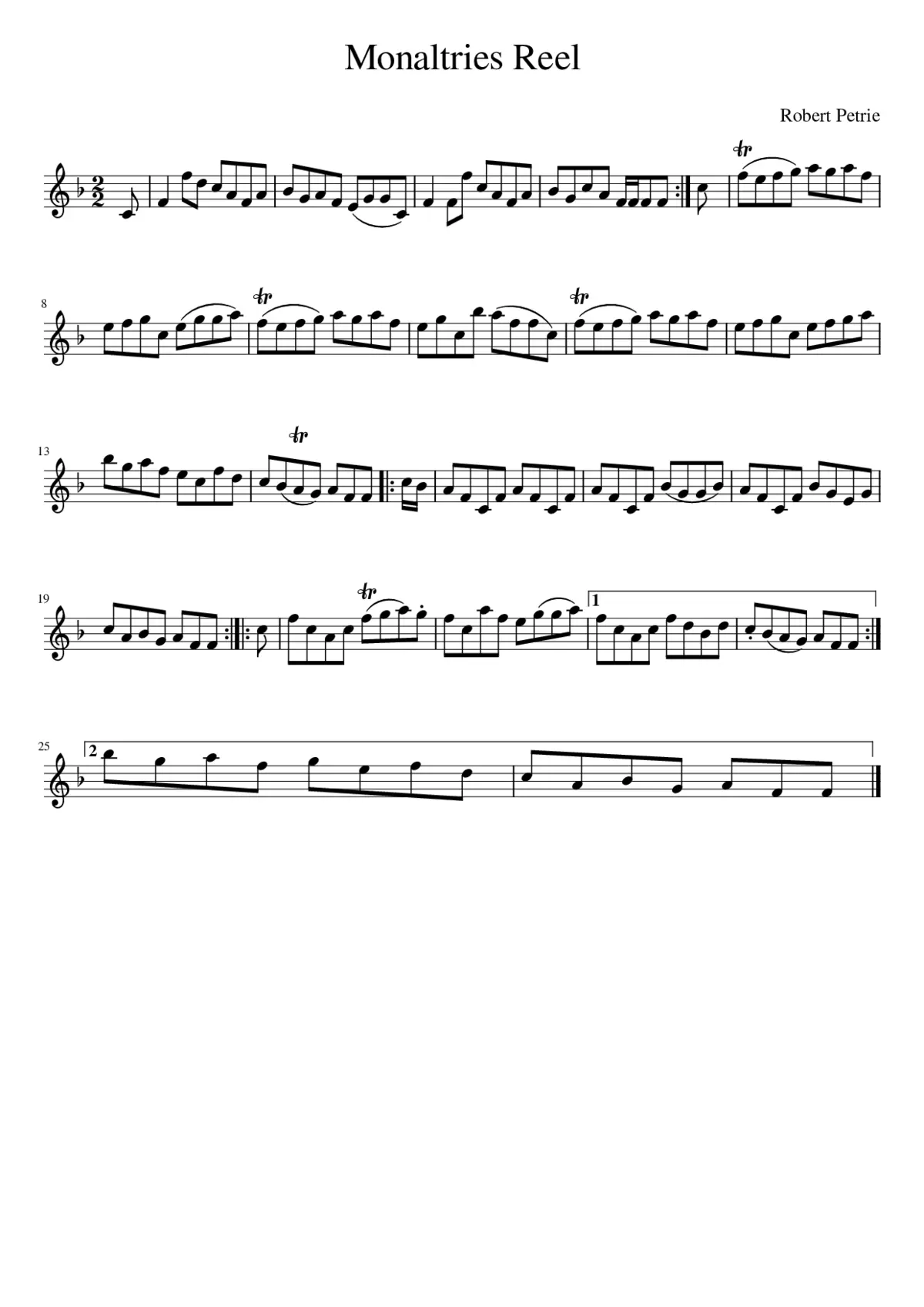 Monaltries Reel - Page 1