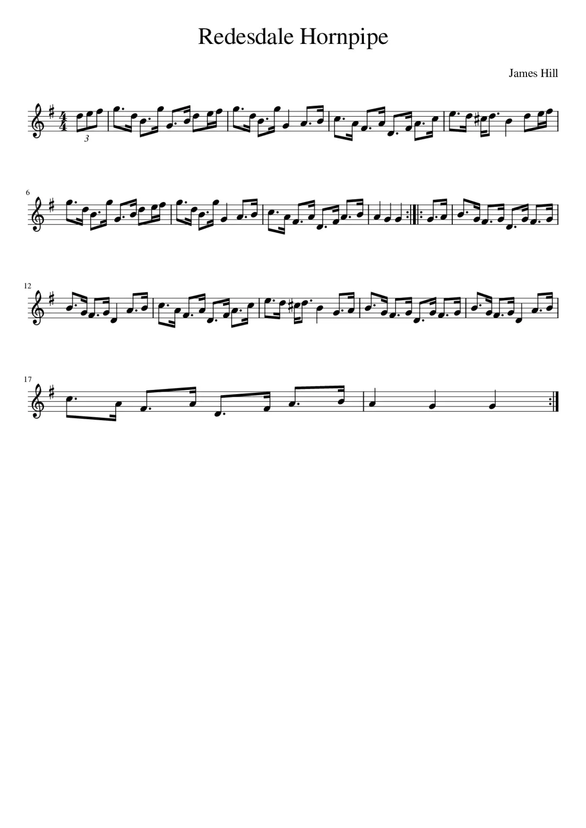 Redesdale Hornpipe - Page 1