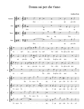 Donna sai per che t'amo
