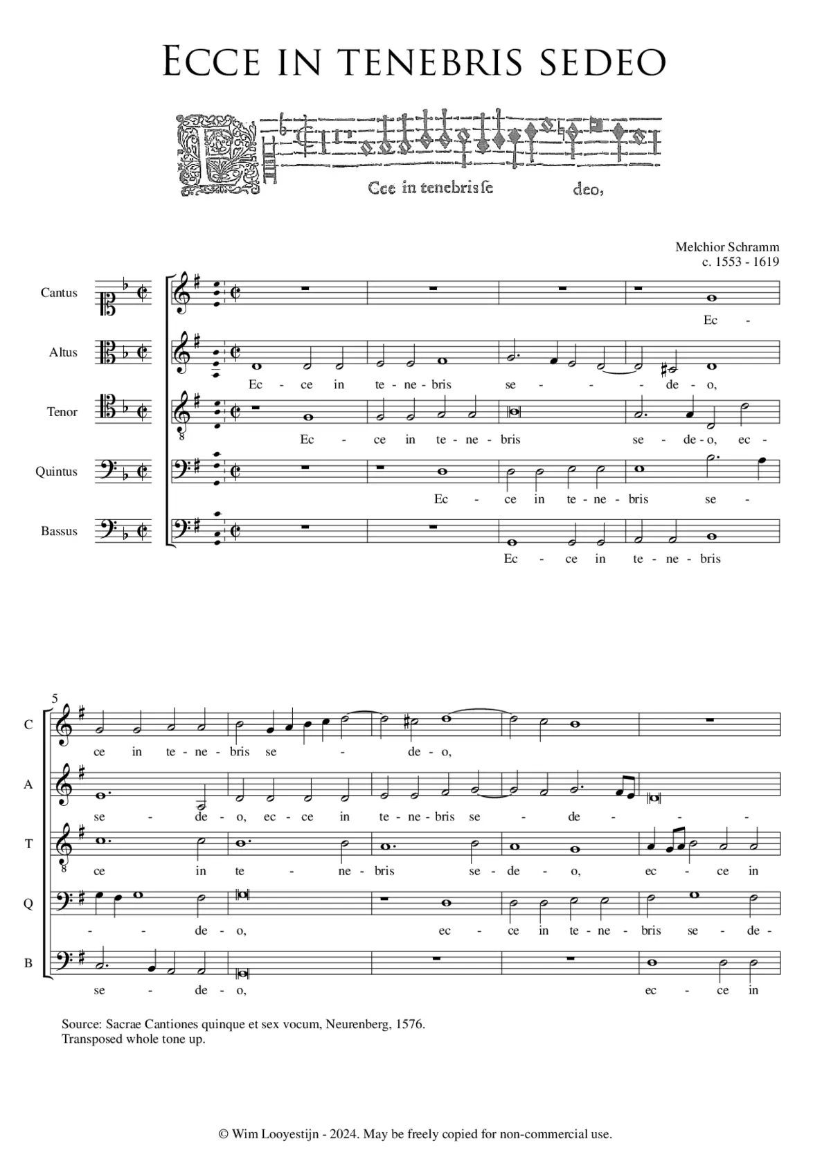 Ecce in tenebris sedeo - Page 1
