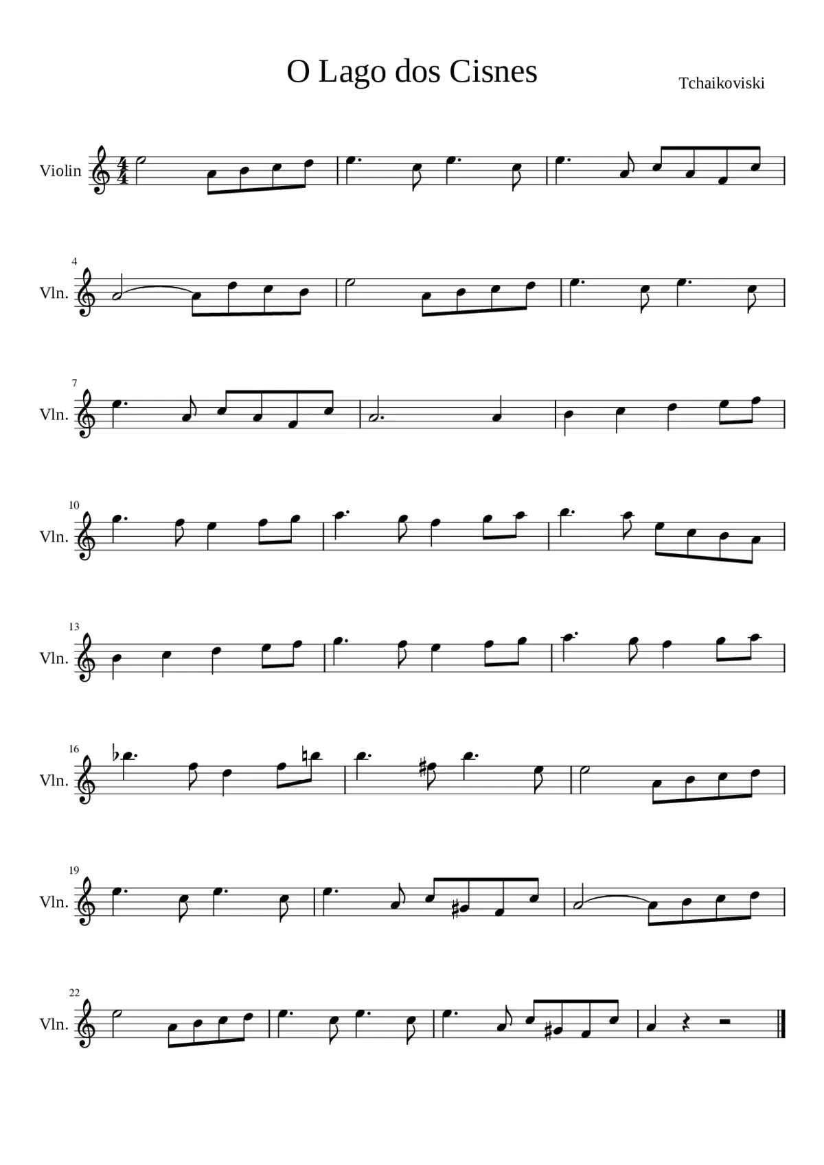 Swan Lake (ballet) Op.20 - Page 1