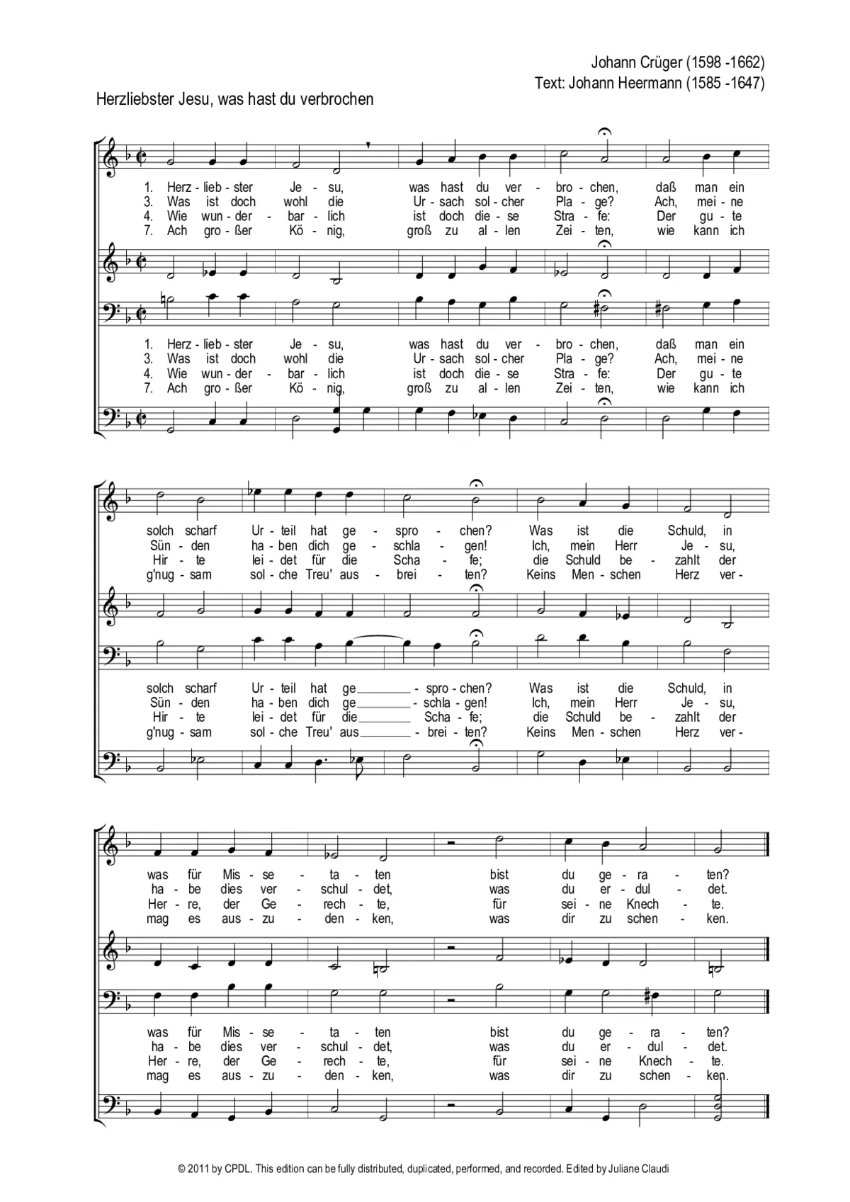 Herzliebster Jesu, was hast du verbrochen - Page 1