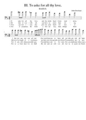 III. To aske for all thy love