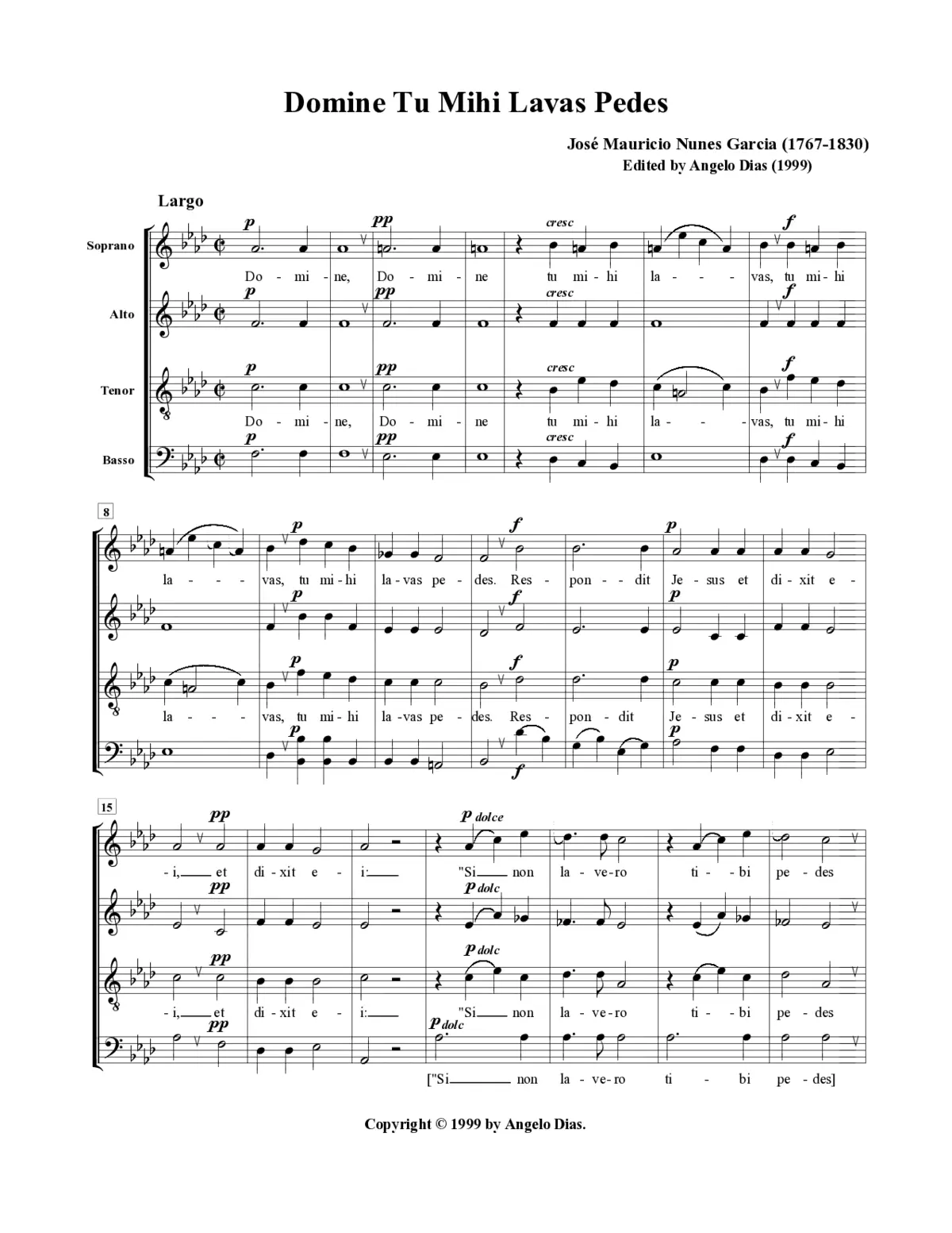 Domine tu mihi lavas pedes - Page 1