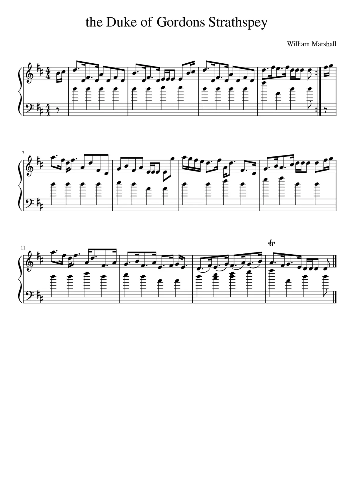 the Duke of Gordons Strathspey - Page 1