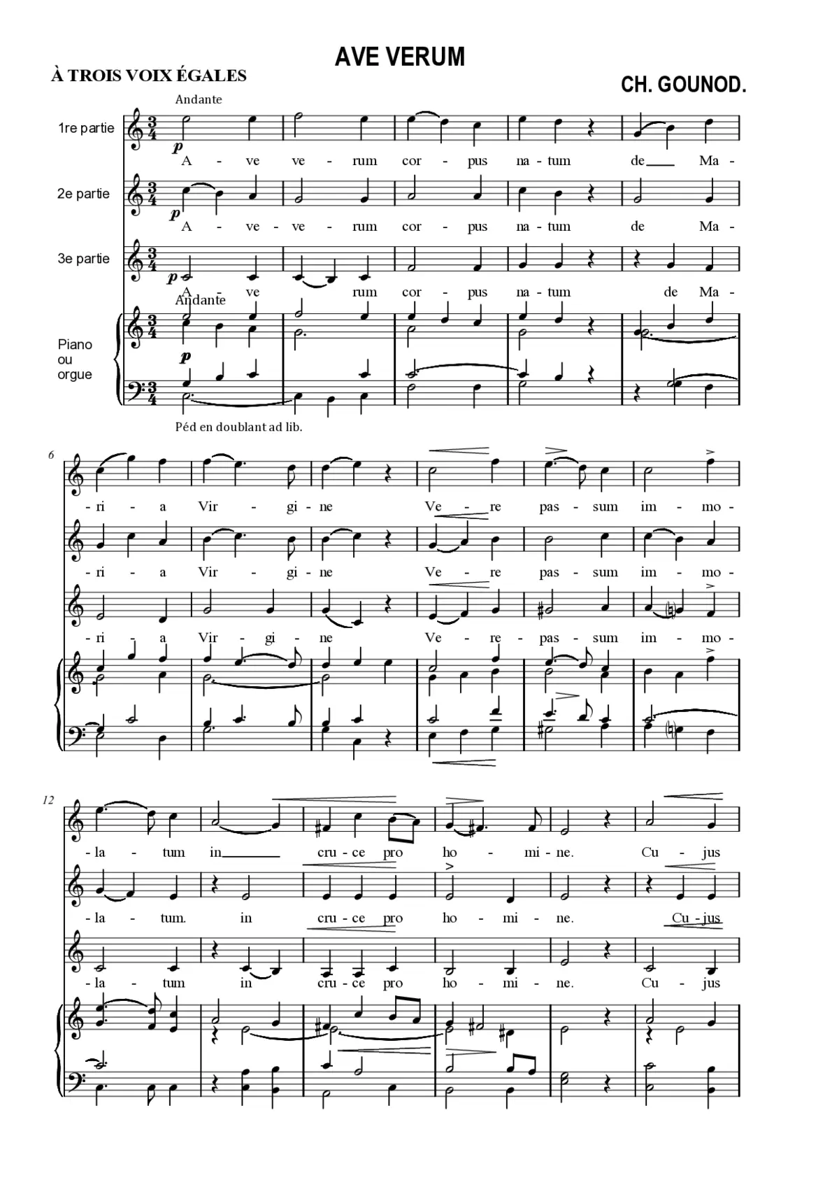Ave verum, CG 114 - Page 1