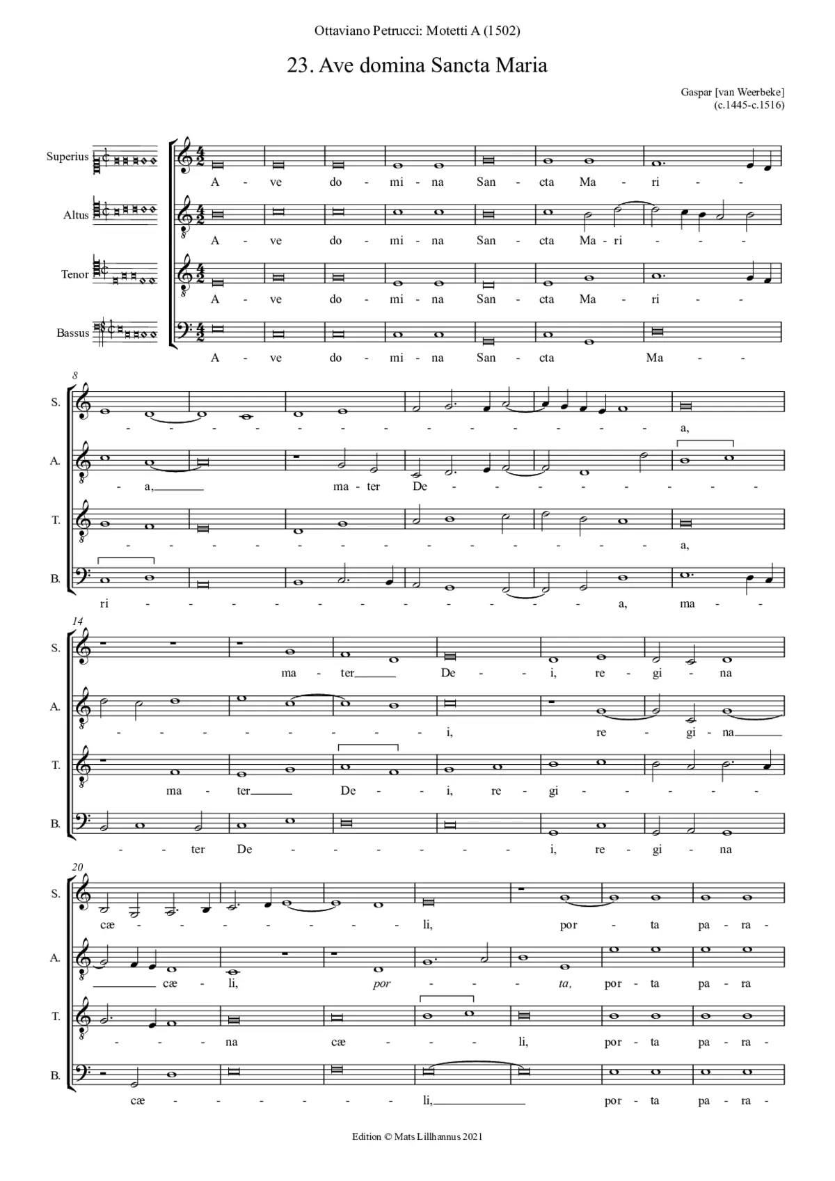 Ave domina Sancta Maria - Page 1