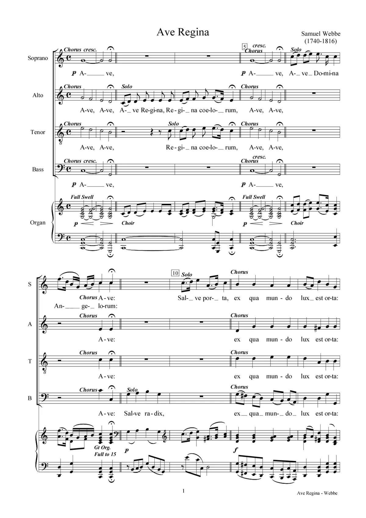 Ave Regina III - Page 1