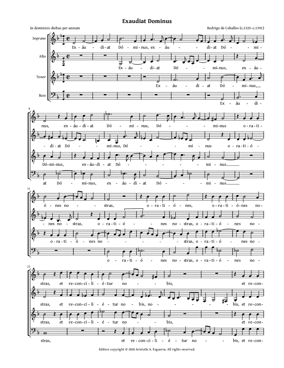 Exaudiat dominus - Page 1