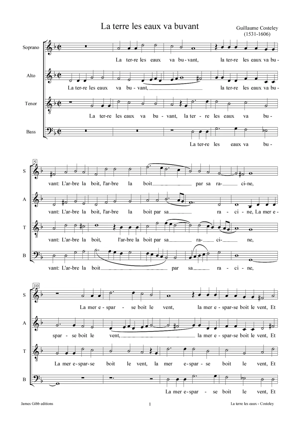 La terre les eaux va buvant - Page 1