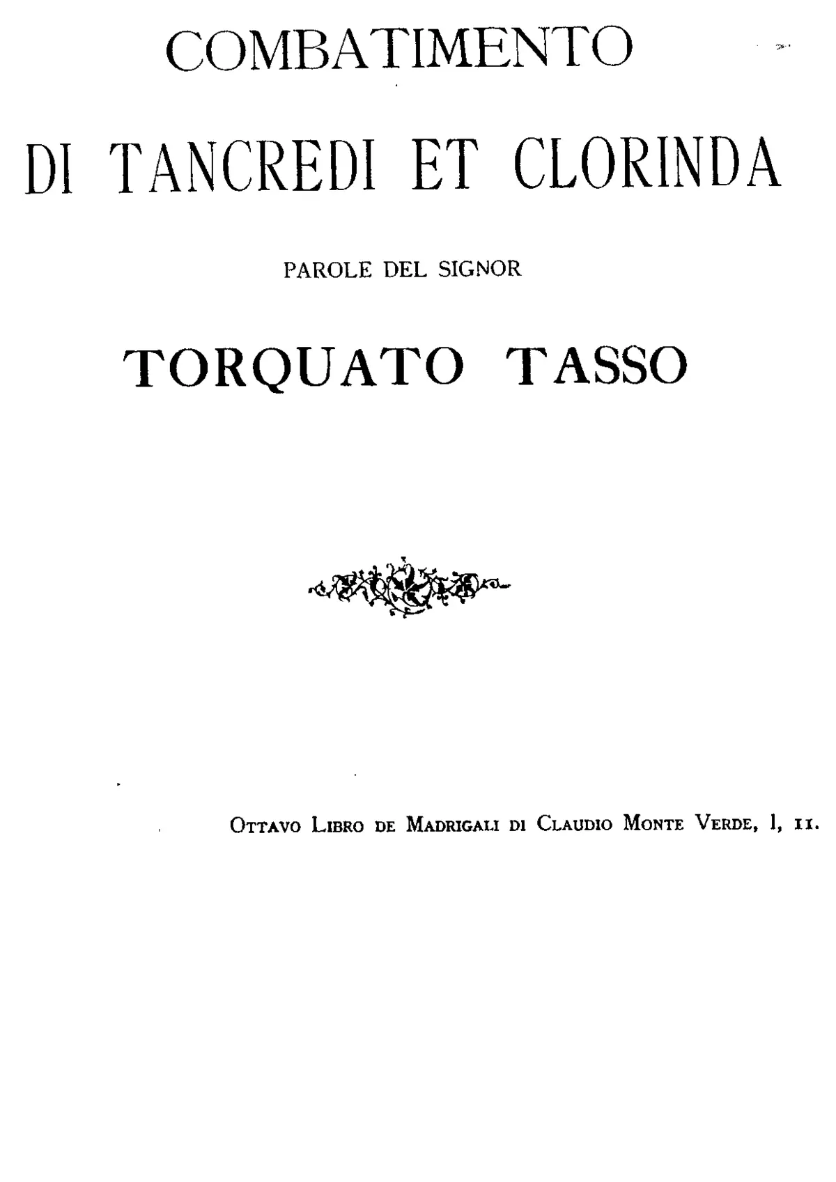Combattimento di Tancredi e Clorinda - Page 1