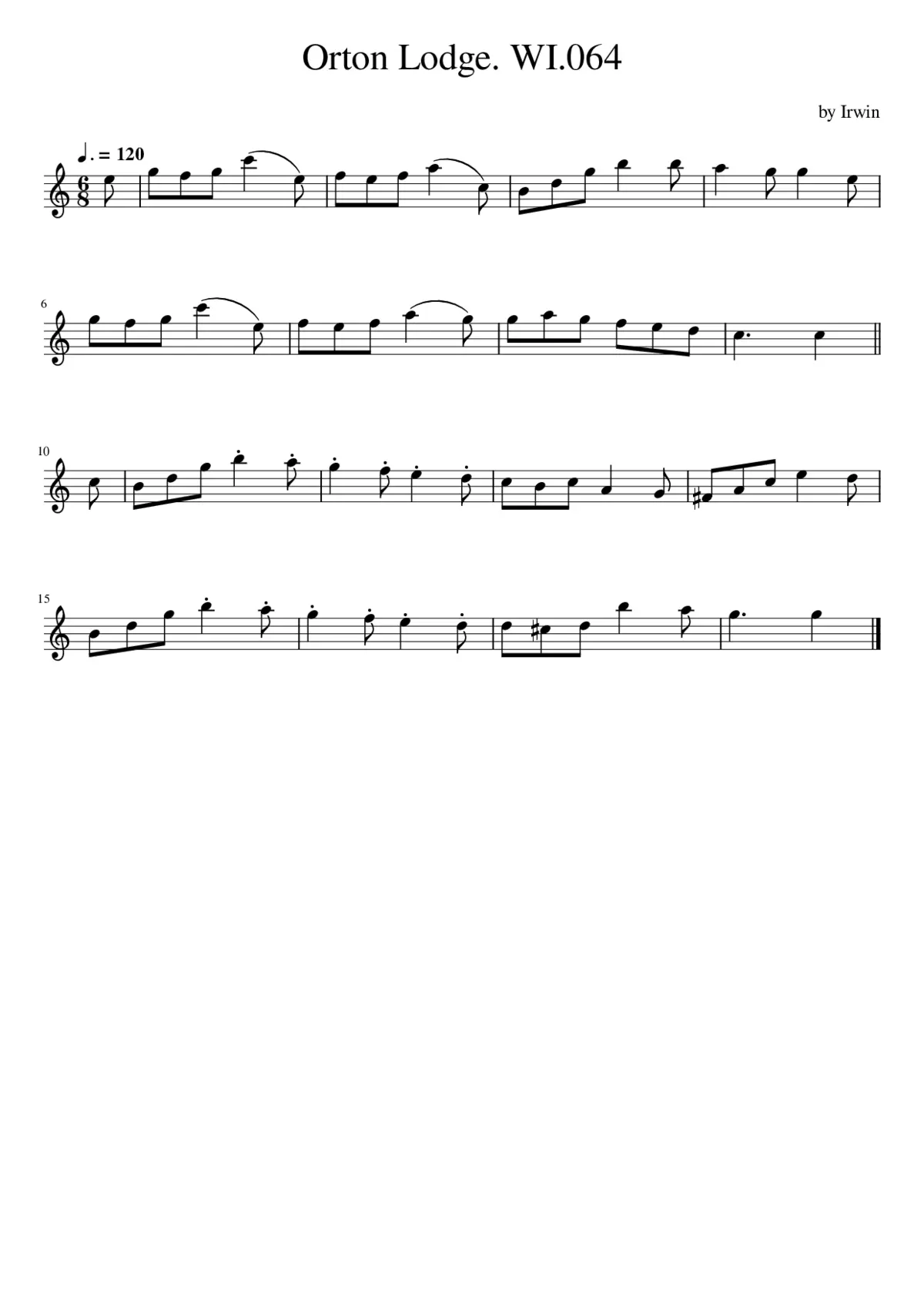 Orton Lodge. WI.064 - Page 1