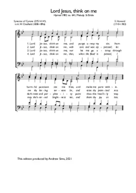 Lord Jesus, think on me