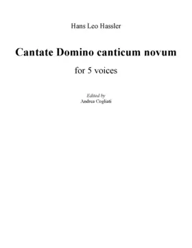 Cantate Domino canticum novum