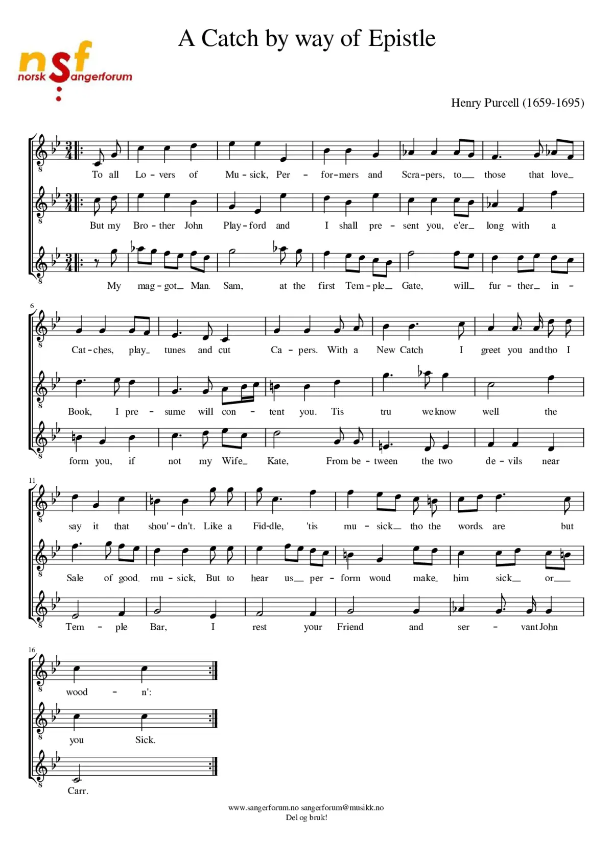 A Catch by Way of Epistle - Page 1