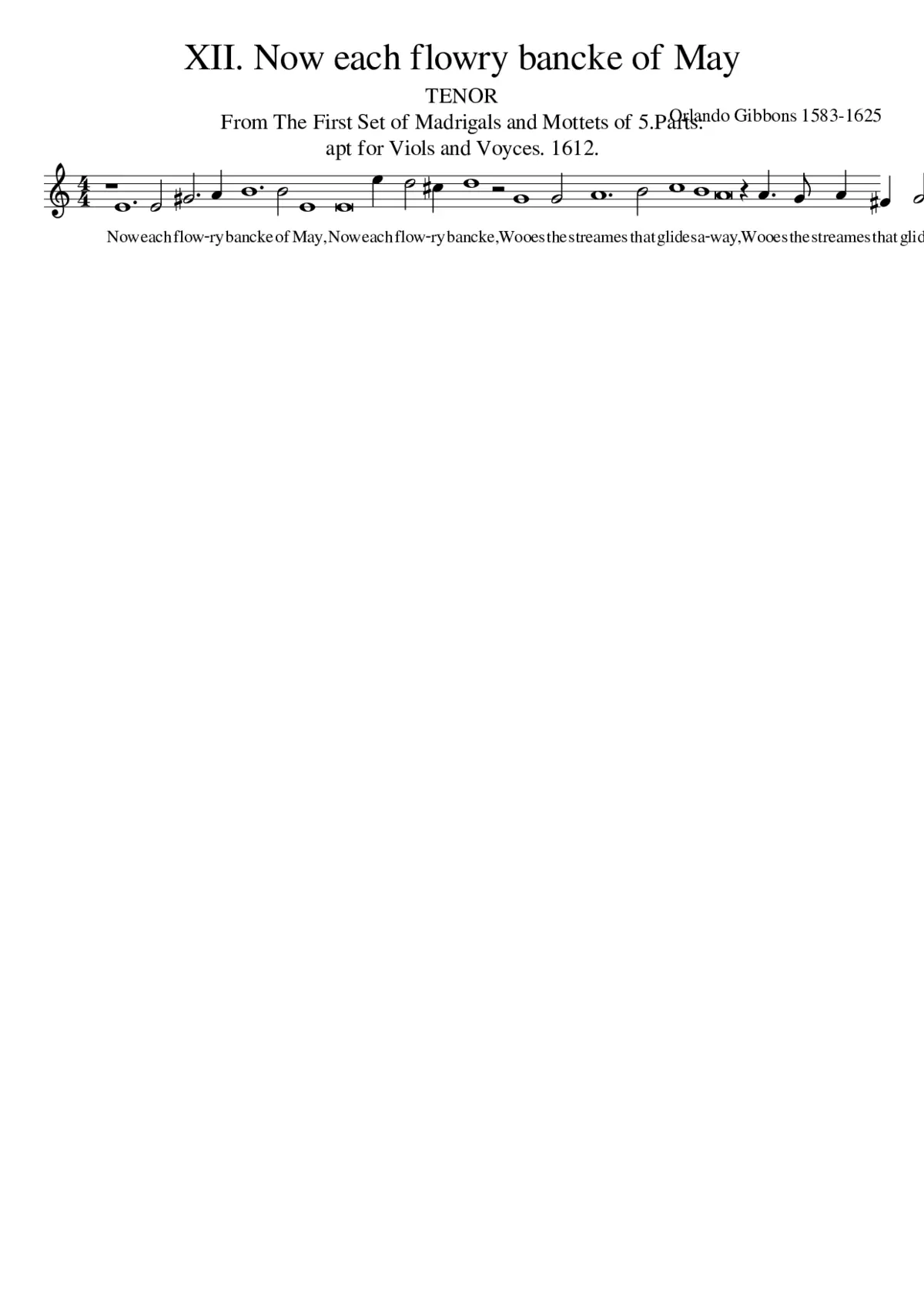 XII. Now each flowry bancke of May - Page 1