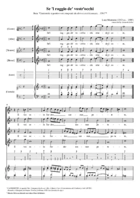 Se'l raggio de vostr'occhi