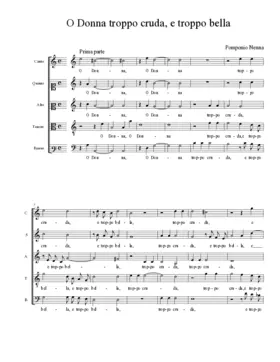 O Donna troppo cruda, e troppo bella