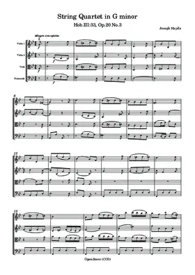 String Quartet in G minor, Hob.III:33, Op.20 No.3