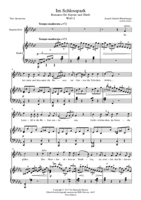 Im Schloßpark, WoO 2